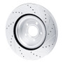 R1 20-25 Ford Explorer Front Left Drilled & Slotted Silver Brake Rotor