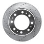 R1 09-25 Dodge Ram 4000 (Mexico) Rear Left Drilled & Slotted Silver Brake Rotor