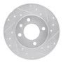 R1 73-05 Audi Coupe Front Right Drilled & Slotted Silver Brake Rotor