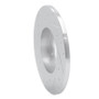 R1 73-05 Audi Coupe Front Right Drilled & Slotted Silver Brake Rotor
