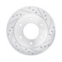 R1 19-25 Ford BRONCO Rear Right Drilled & Slotted Silver Brake Rotor