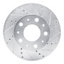 R1 14-25 Ram Promaster 1500 Front Right Drilled & Slotted Silver Brake Rotor