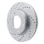 R1 19-25 Ford BRONCO Front Left Drilled & Slotted Silver Brake Rotor