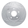 R1 12-20 Chrysler Town & Country Rear Right Drilled & Slotted Silver Brake Rotor
