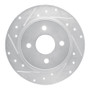 R1 18-22 Ford Ecosport Rear Left Drilled & Slotted Silver Brake Rotor