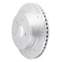 R1 04-06 Dodge Ram 1500 Pickup Rear Right Drilled & Slotted Silver Brake Rotor