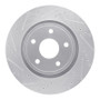 R1 04-06 Dodge Ram 1500 Pickup Front Left Drilled & Slotted Silver Brake Rotor