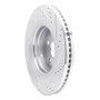 R1 04-06 Dodge Ram 1500 Pickup Front Left Drilled & Slotted Silver Brake Rotor