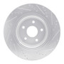 R1 04-06 Dodge Ram 1500 Pickup Front Left Drilled & Slotted Silver Brake Rotor