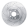R1 18-25 Audi S5 Front Left Drilled & Slotted Silver Brake Rotor