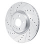 R1 18-25 Audi S5 Front Left Drilled & Slotted Silver Brake Rotor