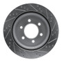 R1 18-21 Ford F-150 4WD Rear Left Drilled & Slotted Silver Brake Rotor