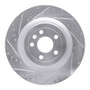 R1 13-19 Ford Police Interceptor Utility Front Left Drilled & Slotted Silver Brake Rotor