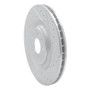 R1 17-25 Audi S8 Rear Right Drilled & Slotted Silver Brake Rotor