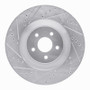 R1 16-18 Ford Focus Front Left Drilled & Slotted Silver Brake Rotor