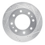 R1 75-79 Dodge W200 Front Right Drilled & Slotted Silver Brake Rotor