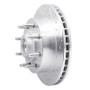 R1 98-03 Dodge B3500 / B2500 Front Right Drilled & Slotted Silver Brake Rotor