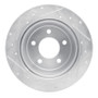 R1 97-07 Chrysler Town & Country Rear Right Drilled & Slotted Silver Brake Rotor