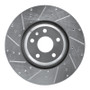 R1 12-15 Audi TTS Quattro Front Left Drilled & Slotted Silver Brake Rotor