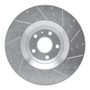 R1 12-15 Audi TTS Quattro Front Left Drilled & Slotted Silver Brake Rotor
