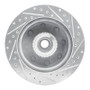 R1 94-97 Dodge B200 / B200 Van / B250 Front Left Drilled & Slotted Silver Brake Rotor