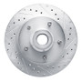 R1 94-02 Dodge B1500 Front Right Drilled & Slotted Silver Brake Rotor