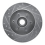 R1 93-96 Dodge DAKOTA RWD Front Left Drilled & Slotted Silver Brake Rotor