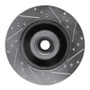 R1 93-96 Dodge DAKOTA RWD Front Left Drilled & Slotted Silver Brake Rotor