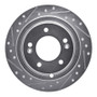 R1 04-06 Kia AMANTI Rear Left Drilled & Slotted Silver Brake Rotor