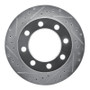 R1 89-93 Dodge W350 Front Left Drilled & Slotted Silver Brake Rotor