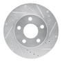 R1 87-90 Chrysler Town & Country Front Right Drilled & Slotted Silver Brake Rotor