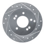 R1 07-12 Kia Rondo (Canada) Rear Right Drilled & Slotted Silver Brake Rotor