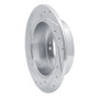 R1 07-12 Kia Rondo (Canada) Rear Right Drilled & Slotted Silver Brake Rotor