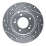 R1 07-12 Kia Rondo (Canada) Rear Right Drilled & Slotted Silver Brake Rotor