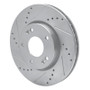 R1 10-13 Kia Forte Koup Front Left Drilled & Slotted Silver Brake Rotor