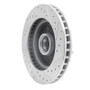 R1 85-97 Dodge B200 / B200 Van / B250 Front Left Drilled & Slotted Silver Brake Rotor