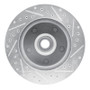 R1 85-97 Dodge B200 / B200 Van / B250 Front Left Drilled & Slotted Silver Brake Rotor