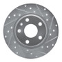 R1 08-15 Audi TT Rear Right Drilled & Slotted Silver Brake Rotor