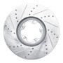 R1 14-19 Ford Transit-150 Front Right Drilled & Slotted Silver Brake Rotor