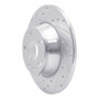 R1 08-15 Audi TT Rear Left Drilled & Slotted Silver Brake Rotor