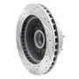 R1 78-97 Dodge B200 / B200 Van / B250 Front Right Drilled & Slotted Silver Brake Rotor