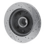 R1 78-97 Dodge B3500 / B2500 Front Left Drilled & Slotted Silver Brake Rotor