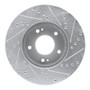 R1 07-10 Kia Rondo (Canada) Front Left Drilled & Slotted Silver Brake Rotor