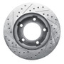 R1 80-93 Dodge Ramcharger 4WD Front Right Drilled & Slotted Silver Brake Rotor