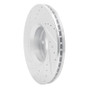 R1 05-11 Audi A6 Quattro Front Right Drilled & Slotted Silver Brake Rotor