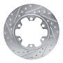 R1 15-25 Ford Transit-350 HD/DRW Rear Left Drilled & Slotted Silver Brake Rotor