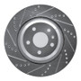 R1 07-11 Audi S6 Rear Left Drilled & Slotted Silver Brake Rotor