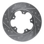 R1 15-25 Ford Transit-250 Rear Left Drilled & Slotted Silver Brake Rotor