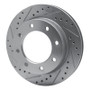R1 73-93 Dodge B300 Van (71-74) / B300 (75-80) Front Left Drilled & Slotted Silver Brake Rotor