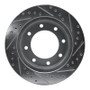 R1 73-93 Dodge B300 Van (71-74) / B300 (75-80) Front Left Drilled & Slotted Silver Brake Rotor